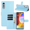 Schutz Handy Hülle für LG Velvet Case Flip Cover Tasche Etuis Bumper Blau Neu