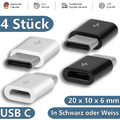 4x Micro USB auf USB Typ C Adapter Ladekabel Datenkabel für Samsung Huawei Oppo