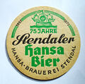 Alter DDR Bierdeckel Hansa Brauerei Stendal zum Jubiläum 1972 Bl.S/Anhalt