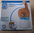 Catit Fresh & Clear (Hagen) Trinkbrunnen für Katzen, kleine Hunde, blau weiß 2L