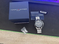 Tommy Hilfiger Multi Zifferblatt Quarz Uhr für Herren mit Silbernes Edelstahlarm