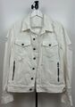 Balmain Designer Giubbino Bianco Jeans Jacke Denim Jacke M Gr. M - 50  Weiss