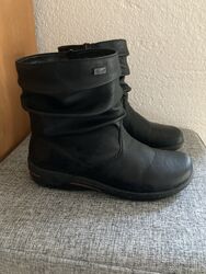 rieker Damen Winterboots Gr.38 Schwarz Reißverschluss