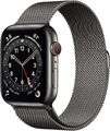 Apple Watch Series 6 [GPS + Cellular, inkl. Milanaise-Armband graphit] 44mm Ed N