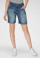 Please Jeans Damen Short P85B Boyfriend Blau Denim Button Fly Bermuda Kurze Hose