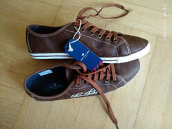 TOM TAILOR Sneakers Gr. 41 UK 7 neu braun Kunstleder