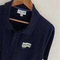 Lacoste Poloshirt Größe FR7 2XL XXL Herren Navy Blau Krokodil Baumwolle Kurzarm