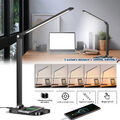 Schreibtischlampe Tischlampe Nachttischlampe LED Touch Dimmbar USB Bürolampe DHL