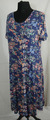 Damen TRAUMHAFTES Stretch Kleid Bunt Blau Blumen Viskose Größe 44/46 NEU!