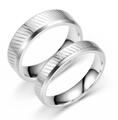 2 elegante Edelstahl Partnerringe Silber Freundschaftsring Hochzeit Verlobung 