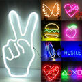 LED Leuchtreklame Neon Schild USB Nachtlicht Lampe Bar Wandleuchte Party Deko DE