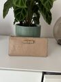 Miu Miu Portemonnaie Nude Beige Schleifen Organizer Leder Gold Logo NP 399