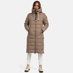 Navahoo Damen Winterjacke Steppjacke Winter Jacke lang warm Mantel Parker N036