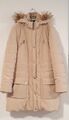 Woman by Tchibo Damen Winterjacke  Mantel beige Gr 48 mit Kapuze guter Zustand