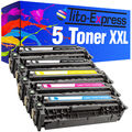 5 Toner XXL PlatinumSerie für HP LaserJet CC530A-CC533A CP 2026 DN CP 2026 CP 20