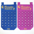 Ramadan Mubarak Kalender Filz Countdown Eid Party Dekoration Blau Lila NEU