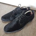 TOD'S Halbschuhe Schnürschuhe  Fell/Leder schwarz Gr. 36,5