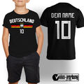 Deutschland T-Shirt Trikot Shirt mit Wunschname Kinder Jungen Mädchen Geschenk