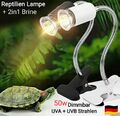 Schildkröten🐢Wärmelampe Reptilien🦎Terrarium 2in1 Lampe Birne UVA+UVB Heizlicht