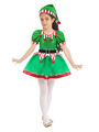 Kinder Mädchen Weihnachten Elf Cosplay Kostüm Pailletten Mesh Tutu Kleid mit Hut