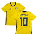 Schweden Trikot Gr. S Larsson #10 2018 adidas gelb Sverige Fussball WM 