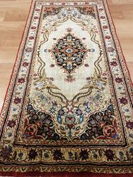 6185 Feiner China Ghom Seidenteppich 80x38 Orientteppich Tappeto Carpet