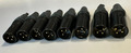 8 Stück NEUTRIK NC3MXX-B XLR Stecker 3-polig schwarz vergoldet