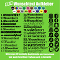 20cm Wunschtext Aufkleber selbst gestalten Autosticker  Name Schriftzug Geschenk