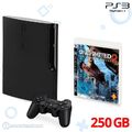 PS3 - Konsole Slim 250GB #schwarz + Uncharted 2 + Original Controller + Zub.