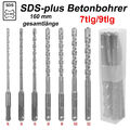 SDS PLUS & MAX Betonbohrer Steinbohrer 7/9tlg. Hammerbohrer Bohrer Kreuzschneide