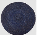 Teppich Stern Design Natur Jute Handgeflochten Blau Teppich Wohnbereich Moder...