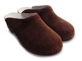 Schweden Holz Clogs Holzschuhe Veloursleder Sandalen Schuhe Braun, Gr. 38 bis 47