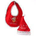 Babyset Weihnachtsmütze Lätzchen Bär Geschenkset 1st Christmas Weihnachten