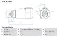 BOSCH 0 986 016 520 Starter Anlasser 6.6kW passend für MERCEDES-BENZ MK NG O 303