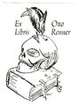 WILHELM BUSCH: Exlibris für Otto Renner (Raubdruck J. Klüber)