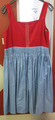 Damen Trachten Kleid Dirndl rot blau Gr. 44/46