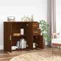 Kommode Sideboard Highboard Schrank Anrichte 3 Türen 2 Schubladen Buche Dekor