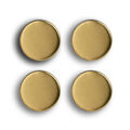 Zeller Magnet-Set 4-tlg. extra stark gold Metall / Ferrit Magnet Ø2,3 x 0,9 cm