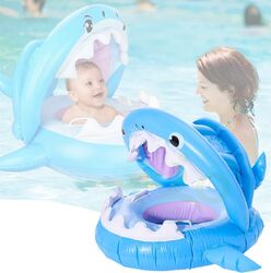 Baby Schwimmring mit Abnehmbarem Sonnendach Schwimmhilfe Schwimmsitz Kinder