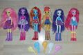 6 x My little Pony Equestria Girls Puppe