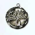 Hohler 3D Sterling Happy Anniversary Charm Anhänger After Four I do Even More