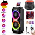 Bluetooth 5.0 Lautsprecher RGB Subwoofer Musikbox Boombox Party Stereo Speaker