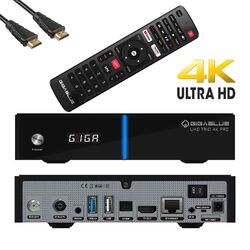 GigaBlue Trio 4K PRO Sat Receiver 1x DVB-S2X 1x DVB-C/T2 Combo Tuner WiFi UHD