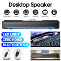 LED Bluetooth / USB Soundbar Subwoofer TV Sound System Heimkino Lautsprecher