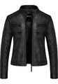 Damen Echtleder Jacke Biker Zipper Lederjacke RJ-8006