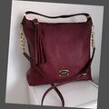 Michael Kors Handtasche Leder Rot Gold Tasche Jet Set Shopper Klein