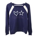 RICH & ROYAL Sweatshirt Sweater Blau Amry Navy Gold Gr. L 40