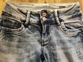 M.O.D Jeans W26 L30 hellblau verwaschen Straight Fit Stretch guter Zustand