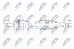 NTY Antriebswelle NPW-RE-058 für RENAULT CAPTUR 1 TCe 120 150 J5NK J5JS