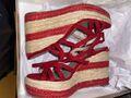 Bruno Premi J5801 Camoscio Corda rosso Rot Espadrilles Schuhe Gr:38 Neu Damen